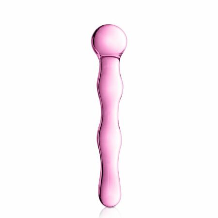 Gode en Verre ondulé Glossy Toys N°10 Rose