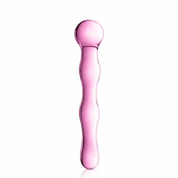 Gode en Verre ondulé Glossy Toys N°10 Rose