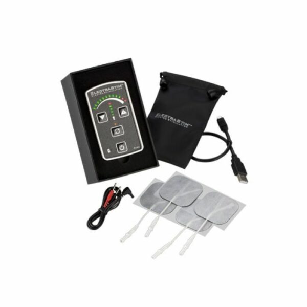 Boîtier Electro stimulation avec 4 électrodes et Télécommande ElectraStim