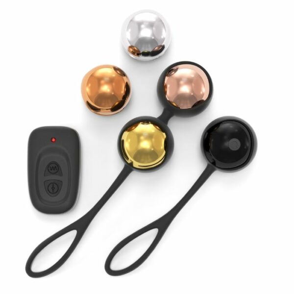 Boules de Geisha avec tétécommande Dorcel Training Balls Noir