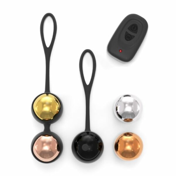 Boules de Geisha avec tétécommande Dorcel Training Balls Noir