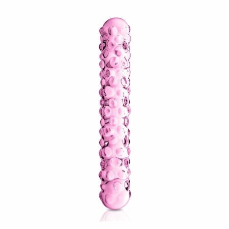 Gode au corps perlé en Verre Glossy Toys N°6 Rose