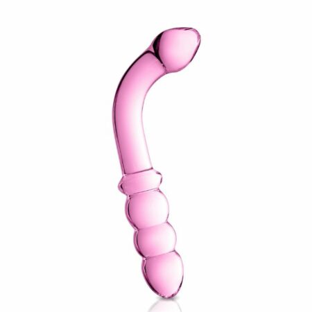 Gode courbé en Verre Glossy Toys N°8 Rose