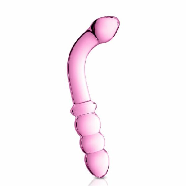 Gode courbé en Verre Glossy Toys N°8 Rose