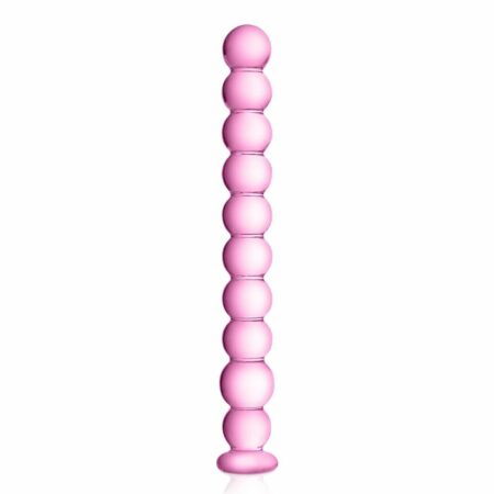 Gode en Verre avec boules progressives Glossy Toys N°18 Rose