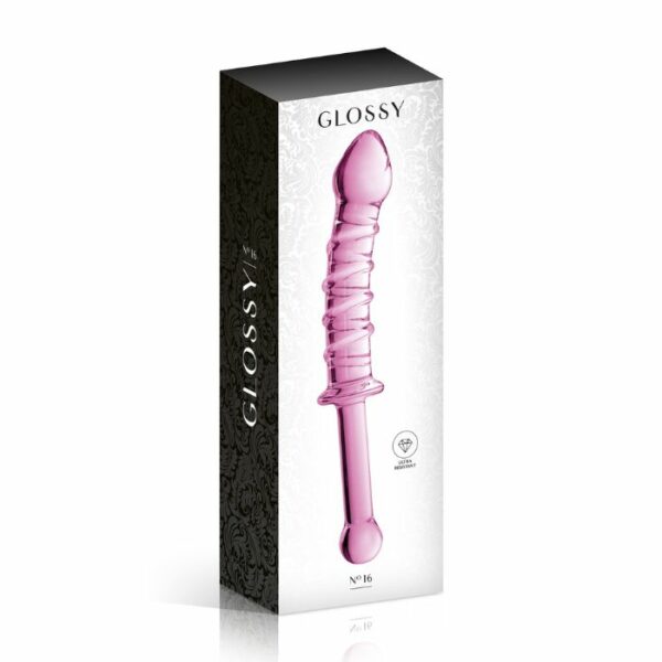 Gode en Verre avec poignée Glossy Toys N°16 Rose Box