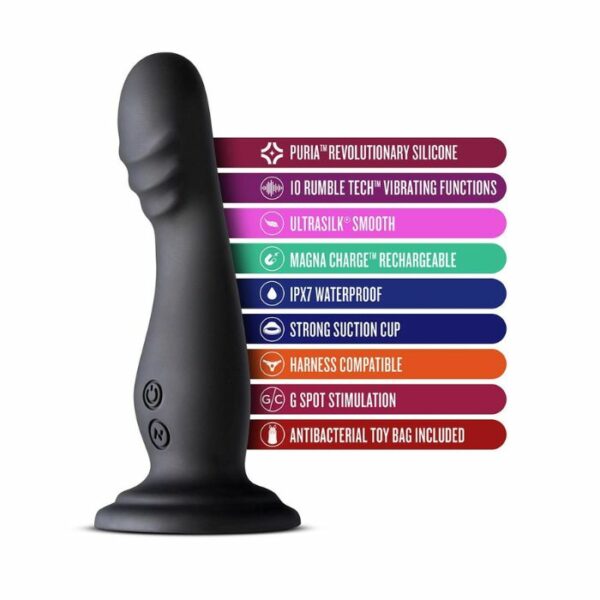 Gode ou Plug Vibrant Ventouse Impressions Amsterdam Noir