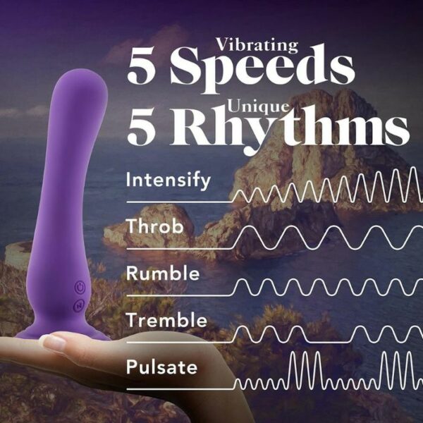 Gode ou Plug Vibrant Ventouse Impressions Ibiza Violet Rythms