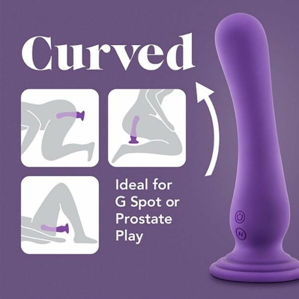 Gode ou Plug Vibrant Ventouse Impressions Ibiza Violet Curved