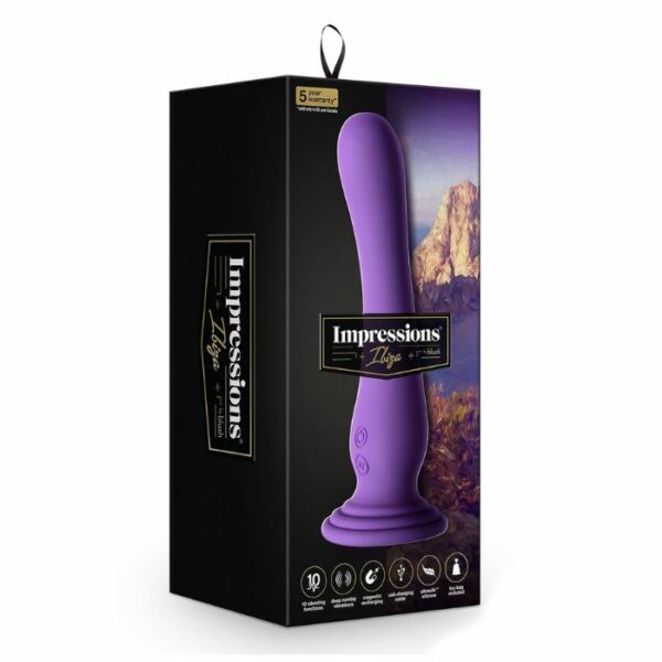 Gode ou Plug Vibrant Ventouse Impressions Ibiza Violet Package