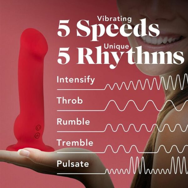 Gode ou Plug Vibrant Ventouse Impressions Las Vegas Rouge Rythms