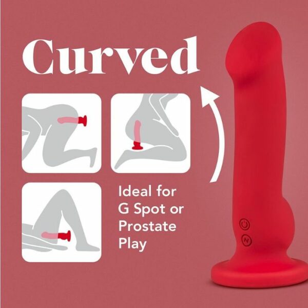 Gode ou Plug Vibrant Ventouse Impressions Las Vegas Rouge Curved