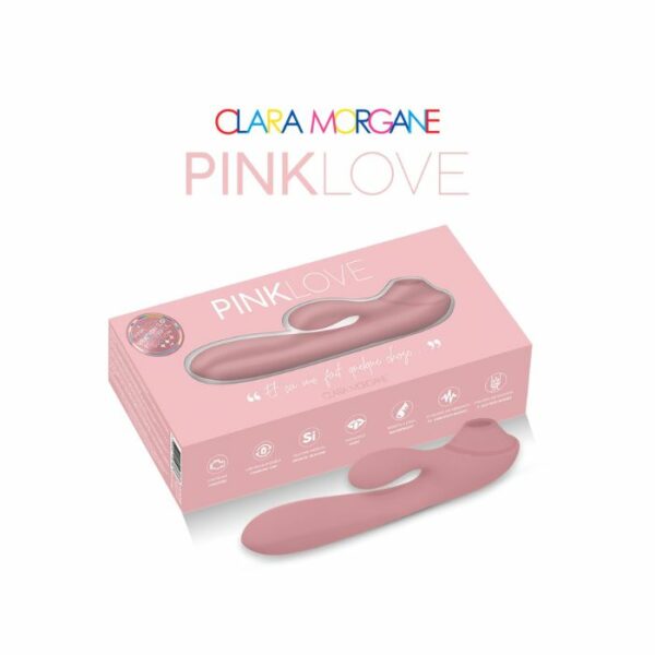 Rabbit et succion clitoris Clara Morgane Pink Love 3 en 1 Rose