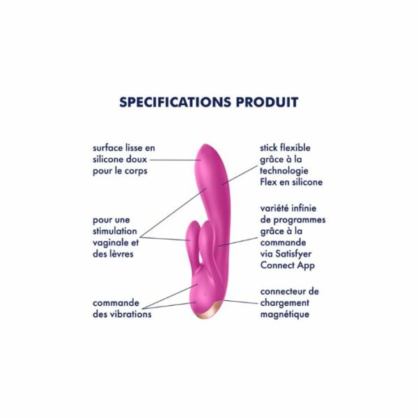 Rabbit rechargeable Satysfyer Double Flex Rose