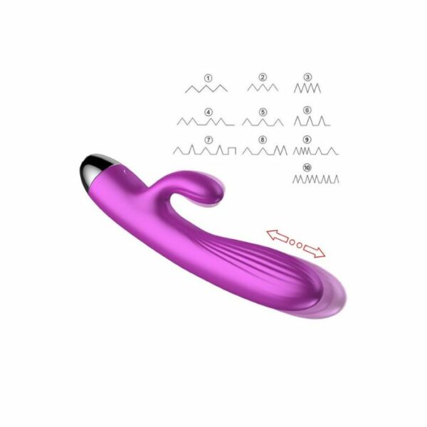 Rabbit Vibro Pulsateur Brillant X7 FoxShow Violet Vibrations