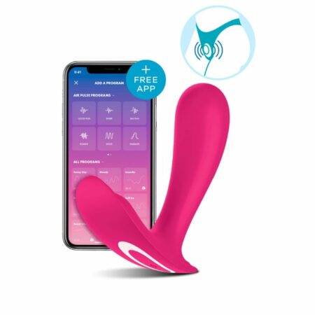 Vibromasseur 2 en1 connecté Satisfyer Top Secret Box Rose