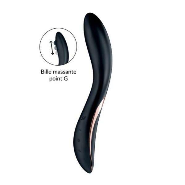 Vibromasseur bille massante point G rechargeable Satisfyer Rrrolling Noir