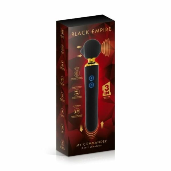 Vibromasseur clitoris 3 fonctions Black Empire My Commander Box